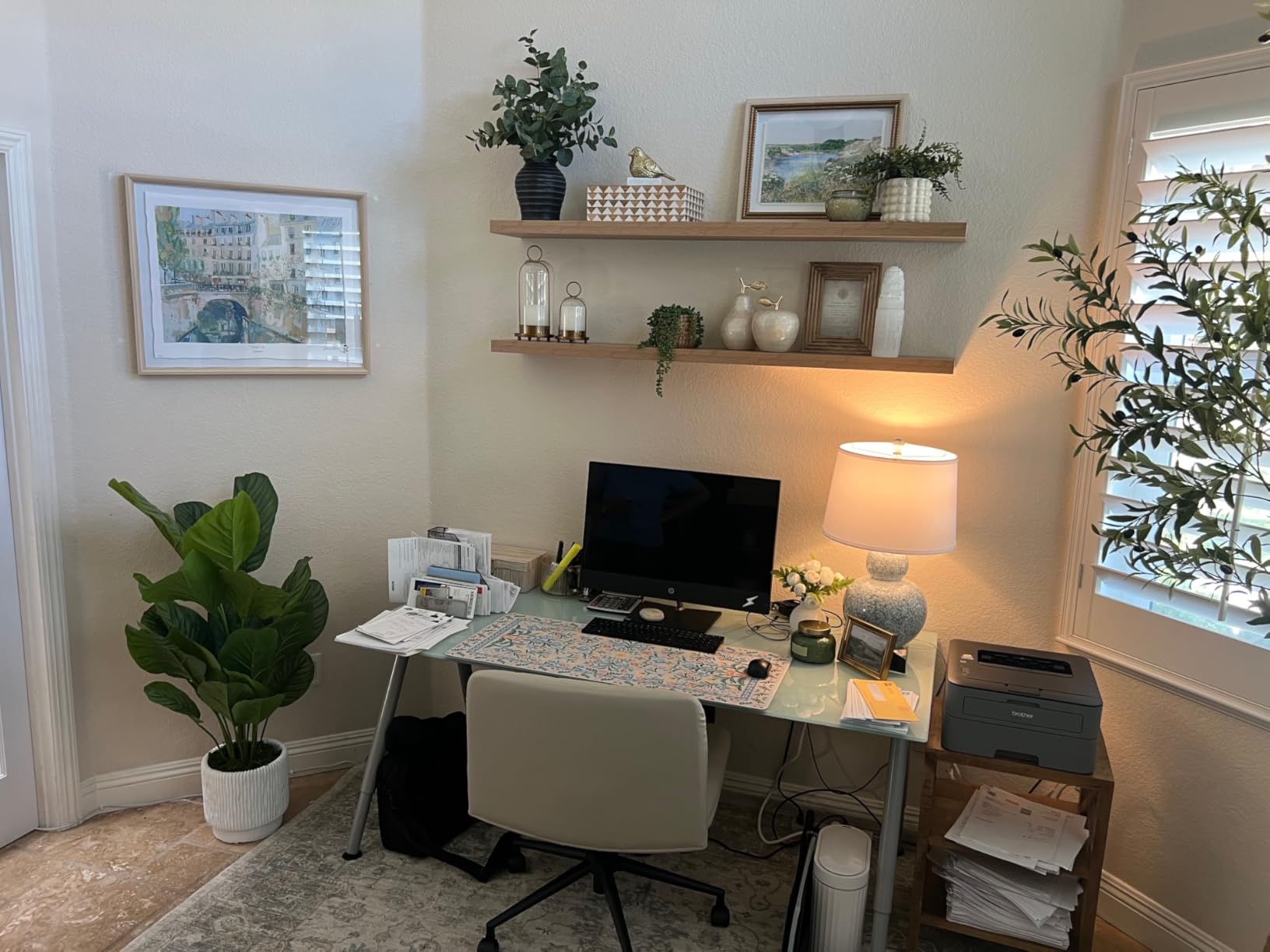 Sorbus Floating Shelves for Wall - 48 Inch Long Bathroom Shelves, Wall Decor for Bedroom, Kitchen, Living Room & Book Storage - Mounted Floating Shelf with Invisible Brackets (White, 3 Pack) customer photo 1