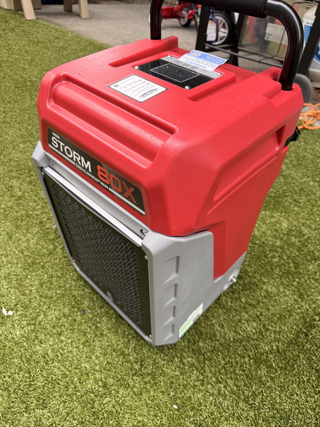 ALORAIR 170 PPD Commercial Dehumidifier with Pump & Drain Hose, LGR Industrial Use, Portable Dehumidifier with Wheels for Water Damage Restore, Carpet Drying, Storm 80X (Red) customer photo 2
