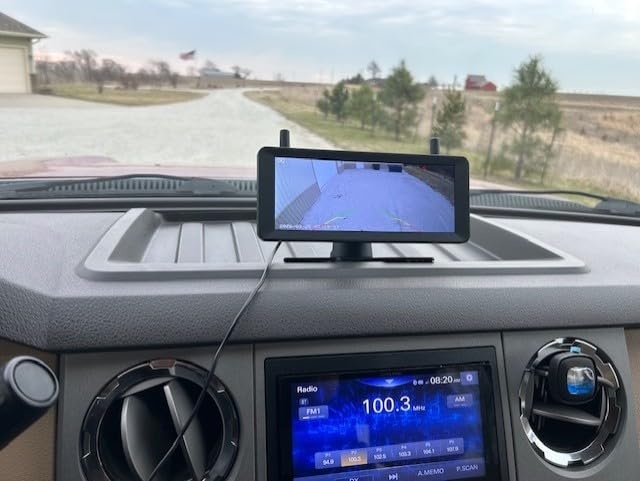 AUTO-VOX Solar Magnetic Wireless Backup Camera with 7.2 inch DVR 1080P 2 Split Recording Monitor Dual Antenna Stable Signal customer photo 1