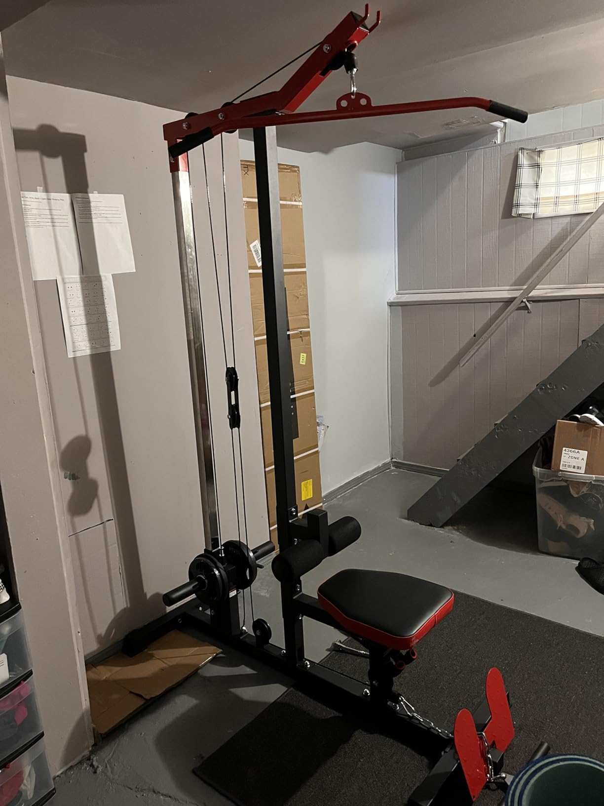 LAT Pulldown Machine, LAT Row Cable Machine with Leg Hold Down Attachment, LAT Tower with Cable Row Attachment, Cable Machine Home Gym customer photo 1