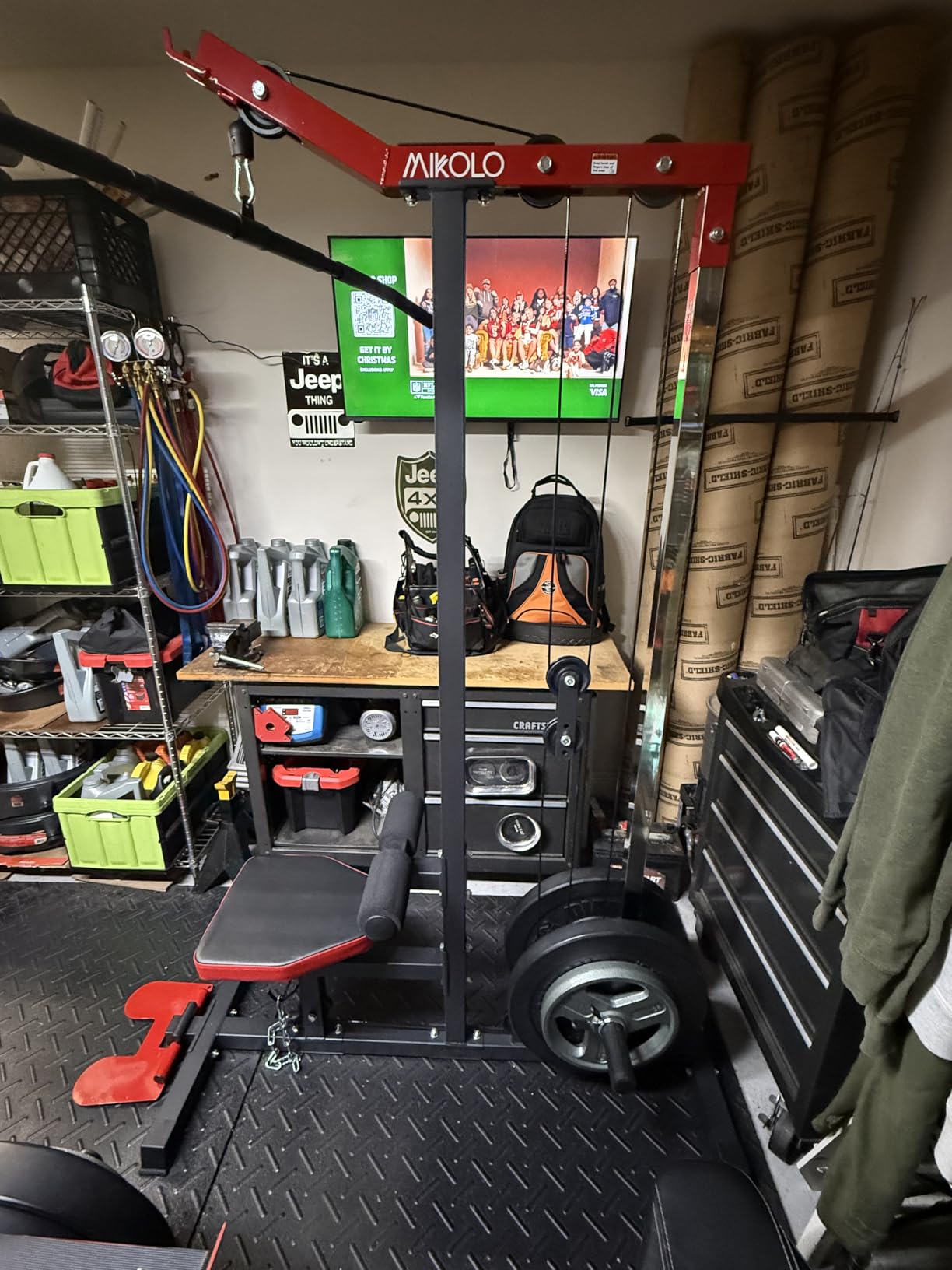 LAT Pulldown Machine, LAT Row Cable Machine with Leg Hold Down Attachment, LAT Tower with Cable Row Attachment, Cable Machine Home Gym customer photo 2