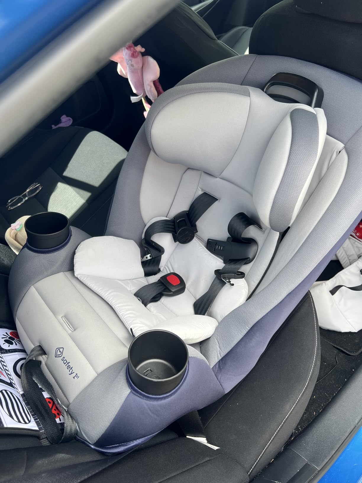 Safety 1st Ellaris 3-in-1 Convertible Car Seat, Slim Fit Design, Rear & Forward-Facing, 5-Position Headrest, 3-Across Fit, Travel-Friendly with Machine-Washable Seat Pad, Smokey Haze customer photo 1