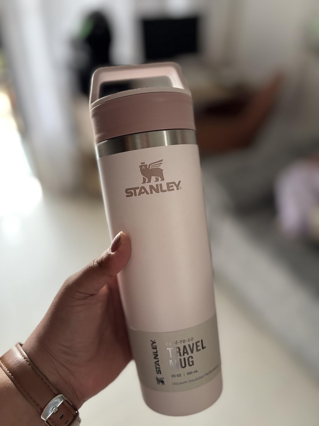STANLEY Cafe To Go Travel Mug 16 oz | Leakproof Two-Part Drink Through Lid | Tumbler Cup for Coffee, Tea and Drinks | Insulated Stainless Steel Coffee Mug | BPA-Free | Black 2.0 customer photo 1