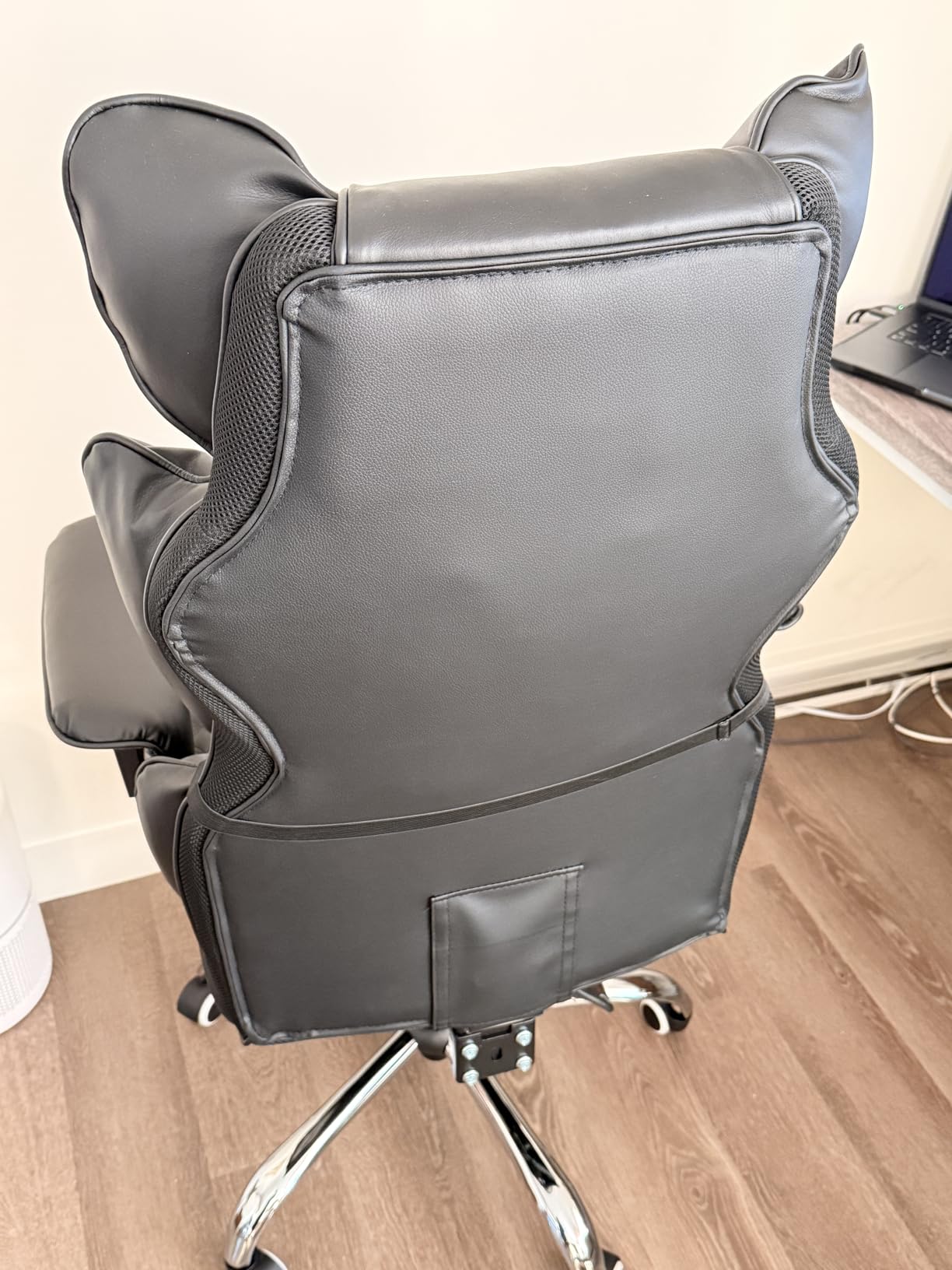 GTPLAYER Big and Tall Gaming Chair 400lbs Heavy Duty Office Chair with Foot Rest & Ergonomic Pocket Spring Lumbar Support, High Back 3D Saddle Shaped Cushion for Back Pain Relief, Matte-Black customer photo 2