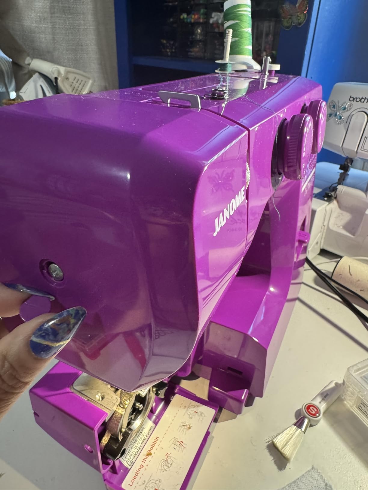 Janome Cat Fancy Easy-to-Use Sewing Machine with Interior Metal Frame, Bobbin Diagram, Tutorial Videos, Made with Beginners in Mind for Garments, Patchwork, Light Quilting customer photo 2