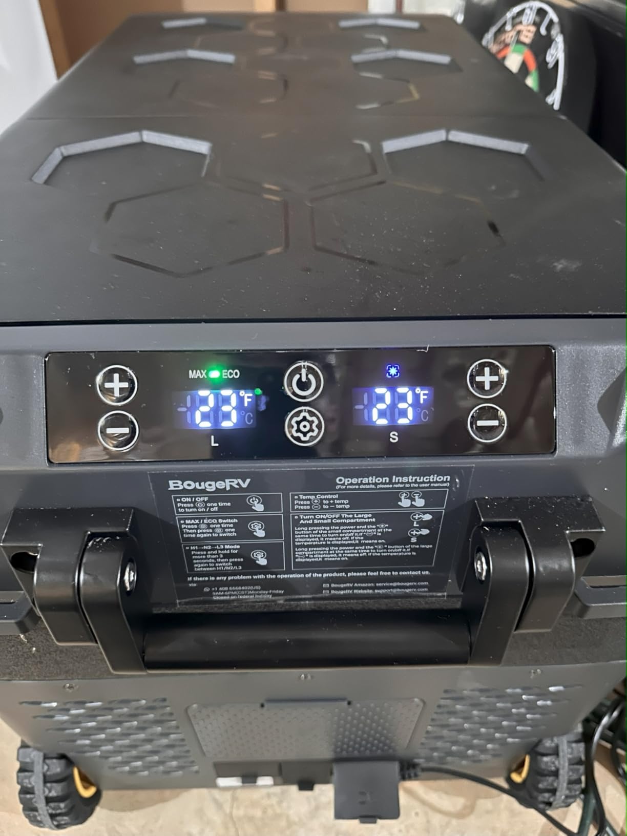 BougeRV 12 Volt Car Refrigerator, CRD2 43 Quart Portable Fridge Freezer with APP Control, -4℉ to 68℉ Dual Zone Compressor Electric Cooler 12/24V DC, 110~240V AC for Overlanding, Camping, RV, Truck customer photo 1