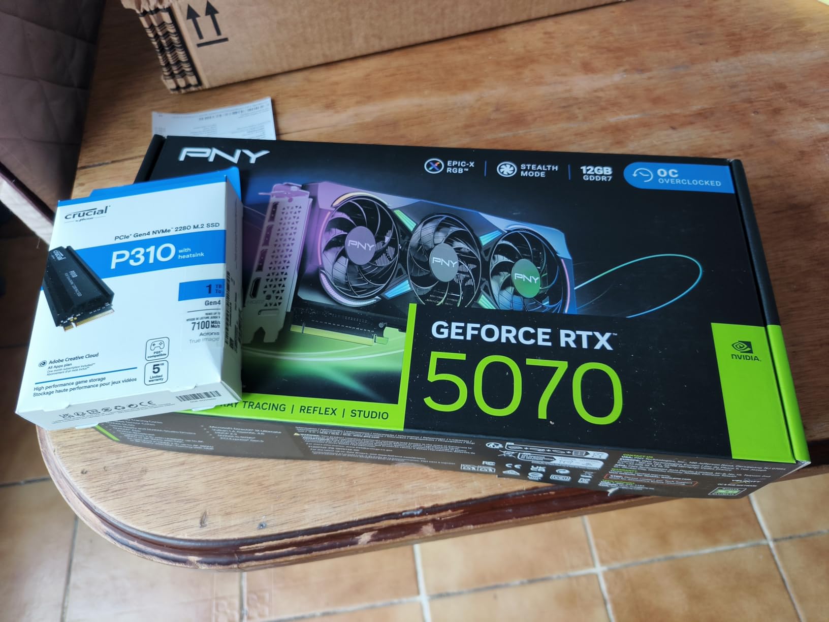 PNY NVIDIA GeForce RTX 5070 Epic-X ARGB OC Triple Fan, Graphics Card (12GB GDDR7, 192-bit, Boost Speed: 2685 MHz, SFF-Ready, PCIe 5.0, HDMI/DP 2.1, 2.4-Slot, Blackwell Architecture, DLSS 4) customer photo 2