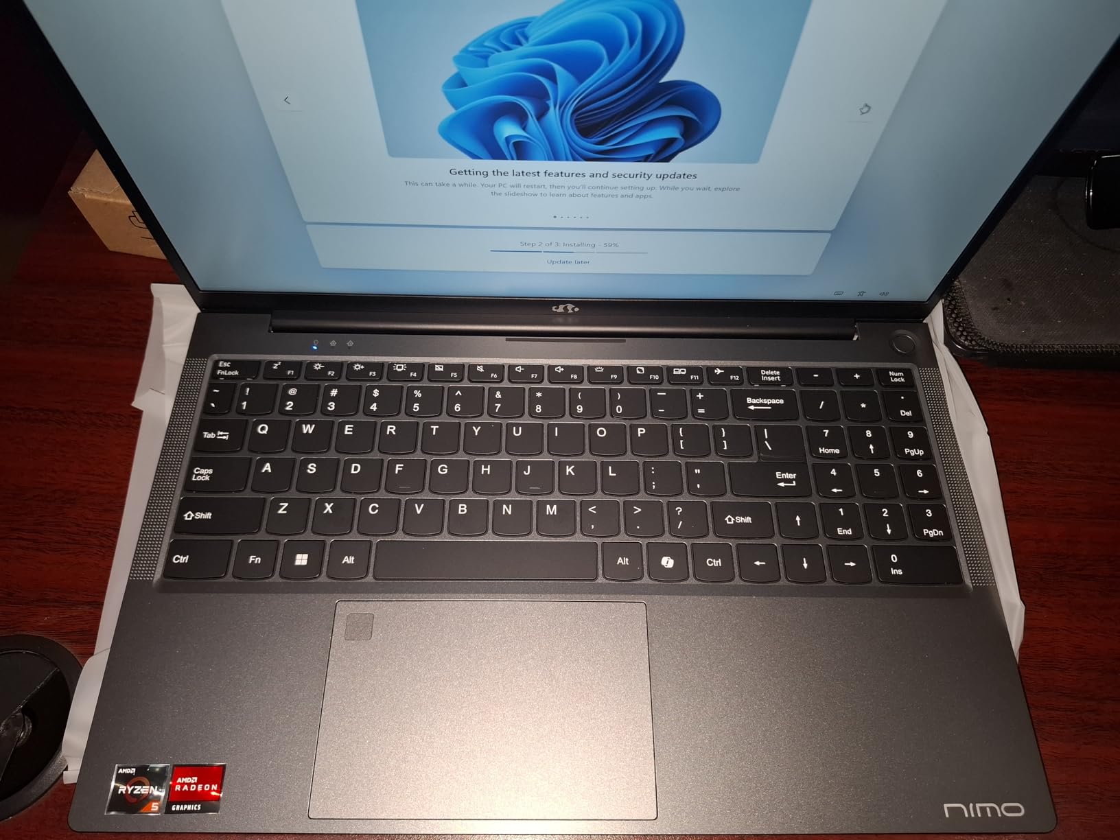 NIMO 15.6'' IPS FHD-Laptop, 8GB RAM 256GB SSD AMD Ryzen 5(Beat i5-1135G7, 4 Cores Up to 3.7GHz) Student Computer with 2 Years Warranty, 65W Type-C, Fingerprint, Backlit Keyboard, 180°Viewing customer photo 1