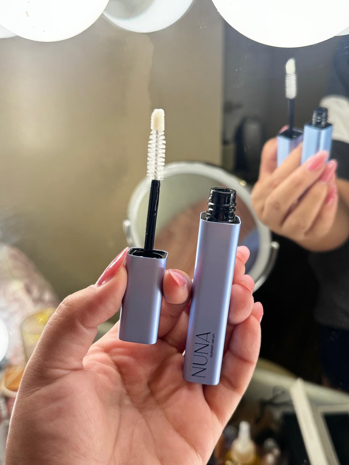 NUNA Eyelash Growth Support Serum 6ml - Eye Lash and Eyebrow Enhancing Serum for Women & Men with Biotin - Korean Multi Peptide & Natural Extracts - Promotes Fuller and Longer Lashes - 6 Month Supply customer photo 1