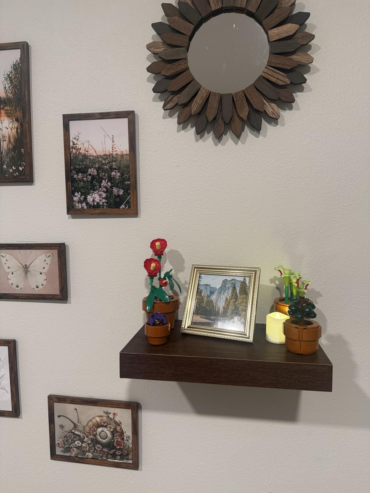 Floating Shelves for Wall White Shelves Bathroom, Bedroom and Living Room, Wall Shelves & Book Shelf, Hanging Shelf, Modern Wooden Wall-Mounted Small Floating Shelf, 12x7x1.5 in, Set of 2 customer photo 2