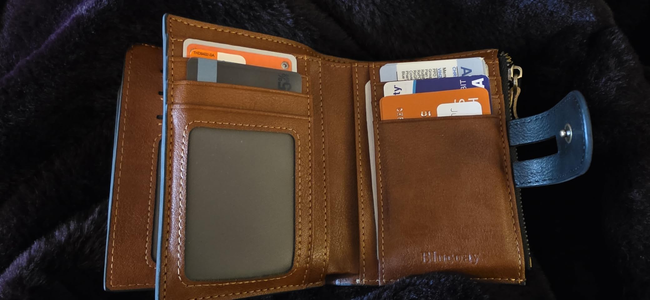 Wallet Women, RFID Blocking Leather Womens Wallet Bifold Compact Card Holder Small Wallet for Women with Removable ID Window Brown customer photo 1