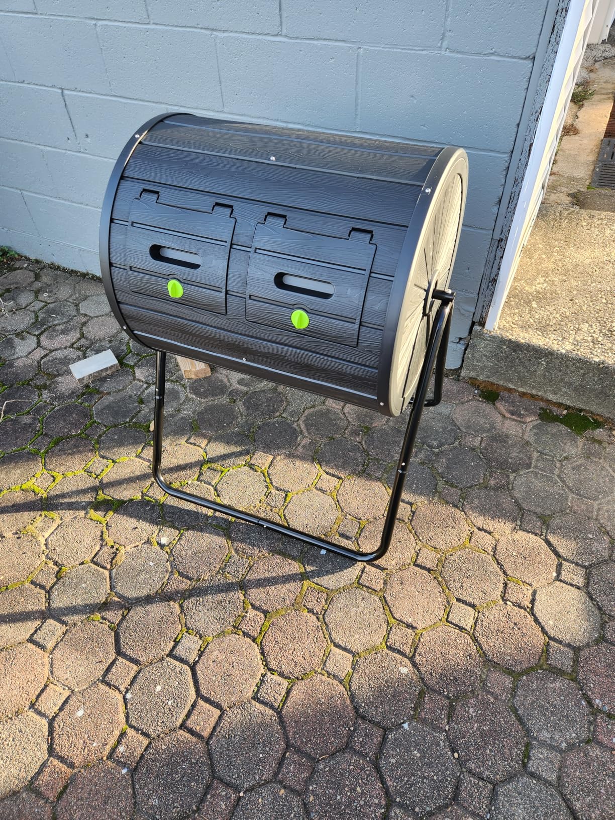 PatioZen Compost Bin 43 Gallon Premium Compost Bin Outdoor for Gardeners, Featuring a Durable Composter Tumbler Outdoor & High-Efficiency Compost Machine Functionality(Black) customer photo 1