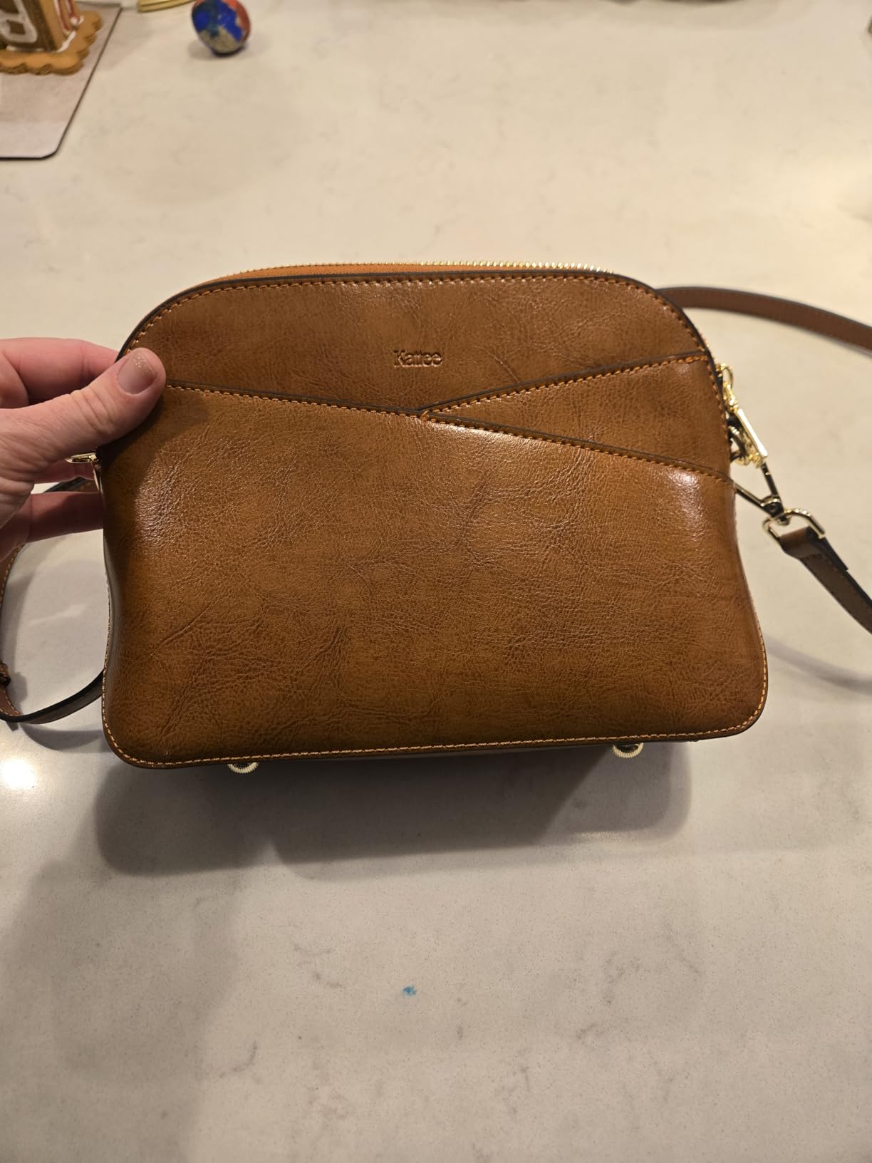 Small Leather Crossbody Bags for Women, Trendy Purses Handbags Shoulder Bag, Genuine Leather Cross Body Bag for Woman customer photo 1