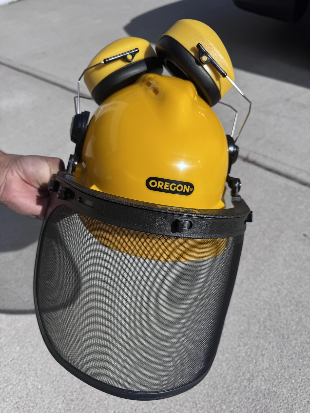 Oregon Chainsaw Safety Protective Helmet with Visor Combo Set, Yellow customer photo 1