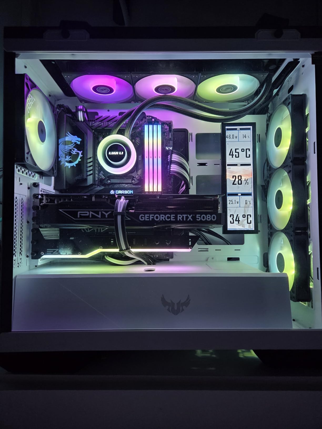 Magnetic 16-Port Signal RGB Controller, SATA Powered ARGB Controller PC Lighting Hub for Mid & Full-Tower Cases, Compatible with SignalRGB & OpenRGB, AG-DRGB16 customer photo 1