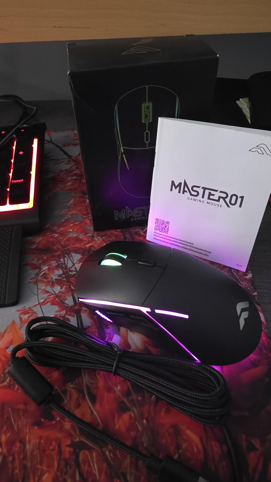 FFJ Wireless Gaming Mouse, 24000 DPI, Tri-Mode 2.4G/USB-C/Bluetooth 5.3 Gaming Mouse Wireless, RGB Programmable Mouse Gamer, 75Hrs Battery Life, Rechargeable Gaming Mice for PC, Mac, Black customer photo 2