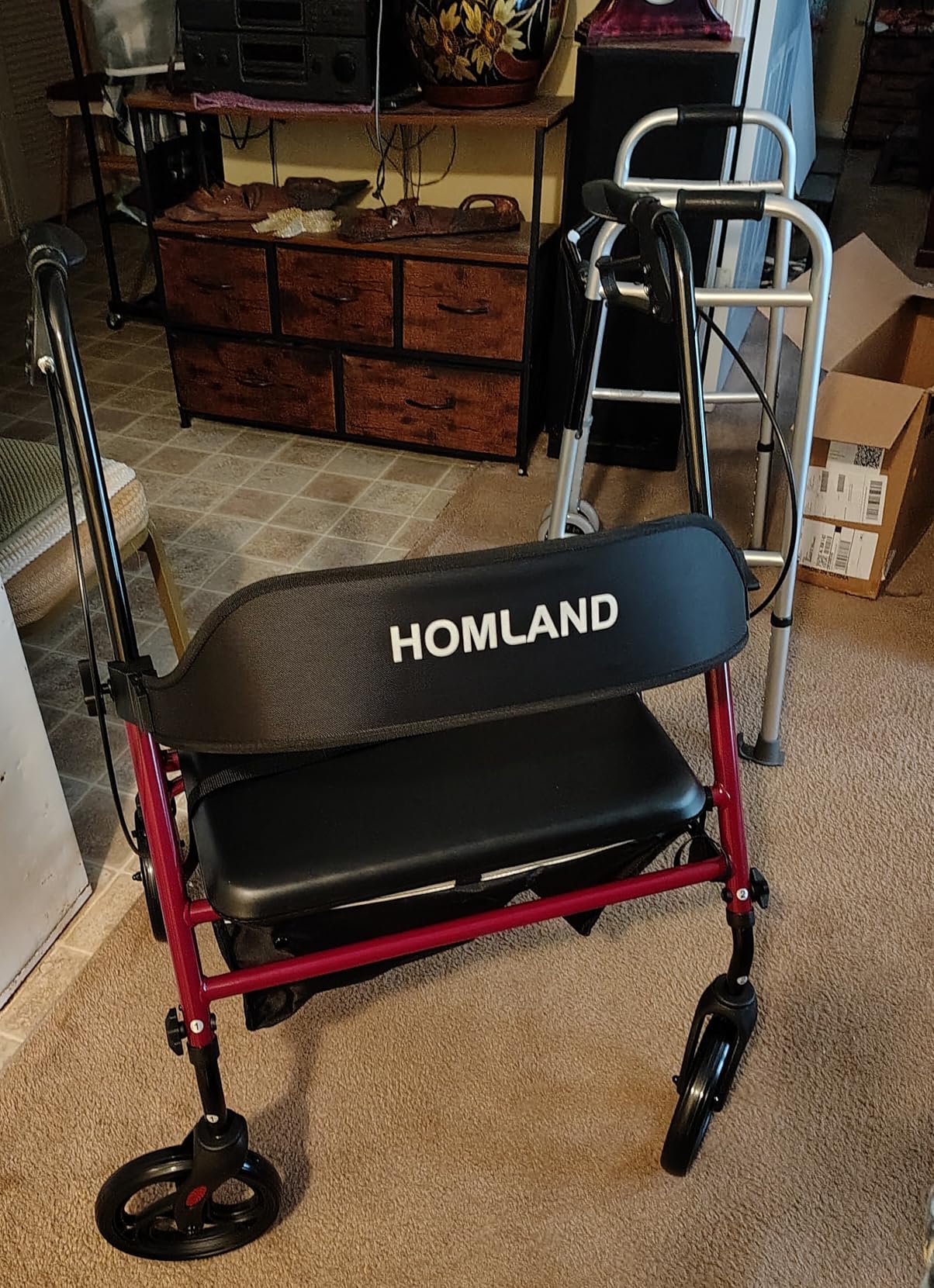 HOMLAND Bariatric Walkers for Seniors, 500lb Heavy Duty Rollator Walker, 19.7