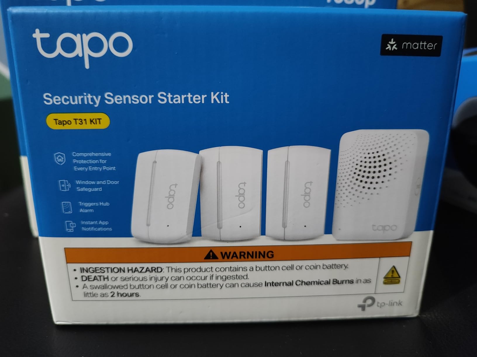 Tapo Door Sensor Starter KIT, Matter Compatible, 3X Smart Door Window Contact Sensor and 1x Smart Hub with Built-in Chime, Smart Automation, Real-Time Notification, T31 KIT customer photo 1