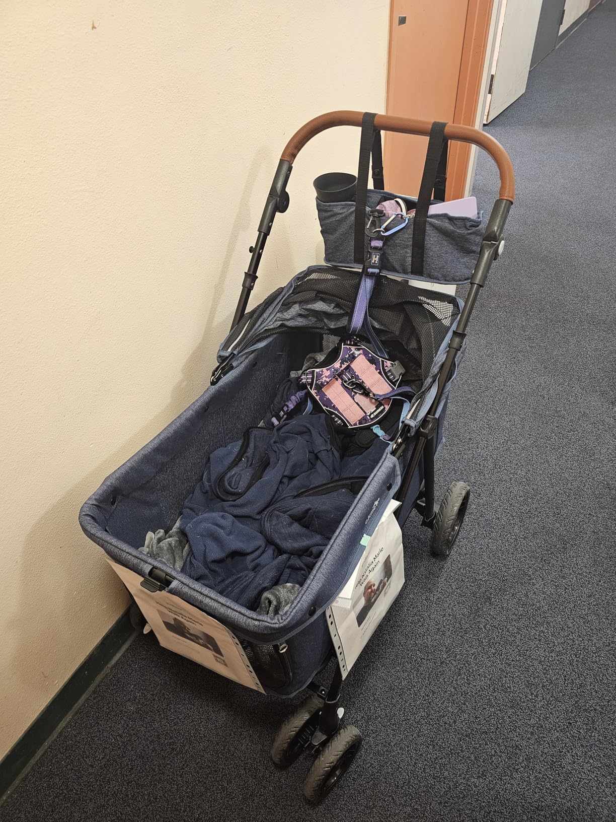 Dog Stroller for Large & Medium Dogs (20-132 lbs), Pet Stroller for 2 Small Dogs, Extra Large Heavy Duty, Foldable & Ventilated, Pink or Navy customer photo 1
