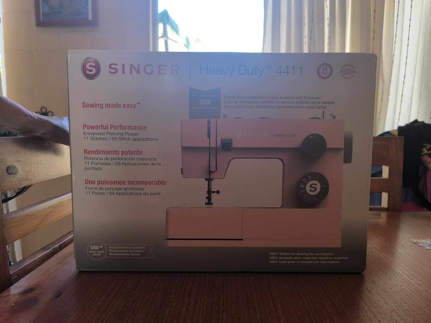 SINGER Heavy Duty 4411 (Pink) High Speed Sewing Machine + Accessories | 11 Built-In Stitches Deliver 69 Stitch Applications | 60% More Power, 1100 Stitches/Min | Metal Frame, 4-Step Buttonhole customer photo 2