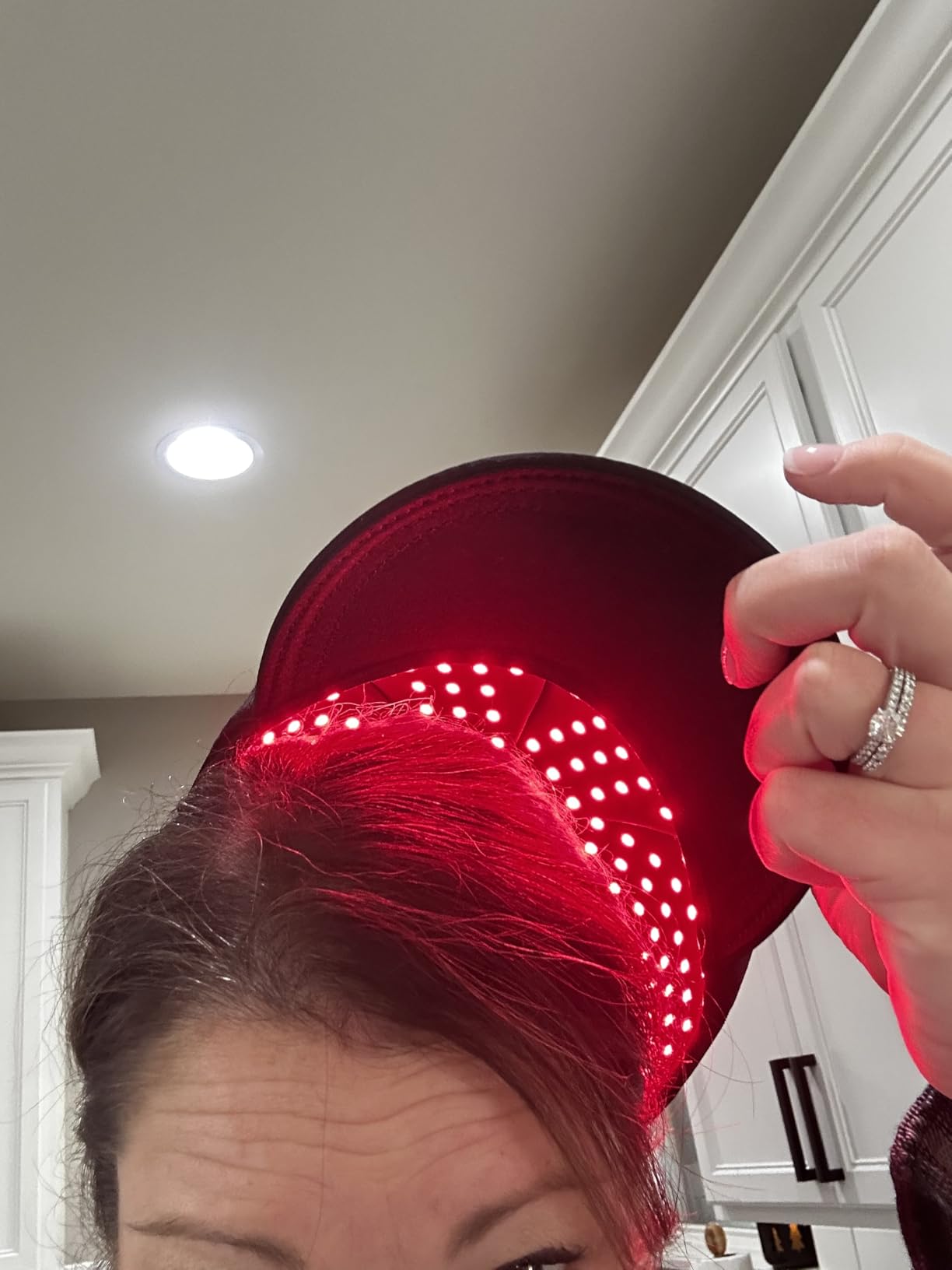 Red Light Therapy Cap for Hair Growth, Infrared Red Light Therapy Hat for Men & Women Thinning Hair Regrowth with 660nm 850nm 940nm Wavelengths, Includes Timer & Controller customer photo 1