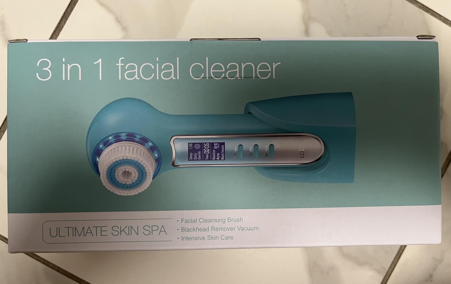 3 in 1 Facial Cleansing Brush & Blackhead Remover, Rechargeable Face Scrubber with LCD Screen, IPX7 Waterproof, Deep Pore Cleaning, Exfoliating & Massaging for All Skin Types customer photo 1
