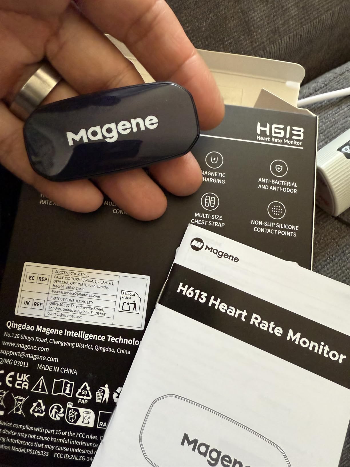 Magene H613 Heart Rate Monitor Chest Strap with Precise Tracking, Bluetooth & ANT+ Connectivity, 17h Offline Storage, IPX7 Waterproof, Multi-Color Heart Rate Zone Indicator for Cycling, Running, Yoga customer photo 2