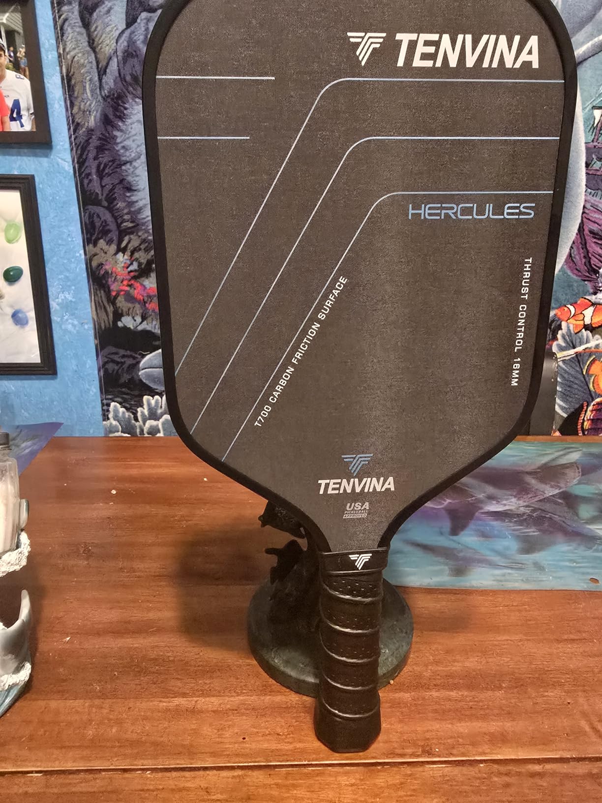 TENVINA Pickleball Paddles, Multi-Layer T700SC Textured Carbon Fiber Pickleball Paddle, 4-Types of Shapes and Thicknesses, Strong Spin & Power Surface of USAPA Approved Pickle Ball Paddle customer photo 1