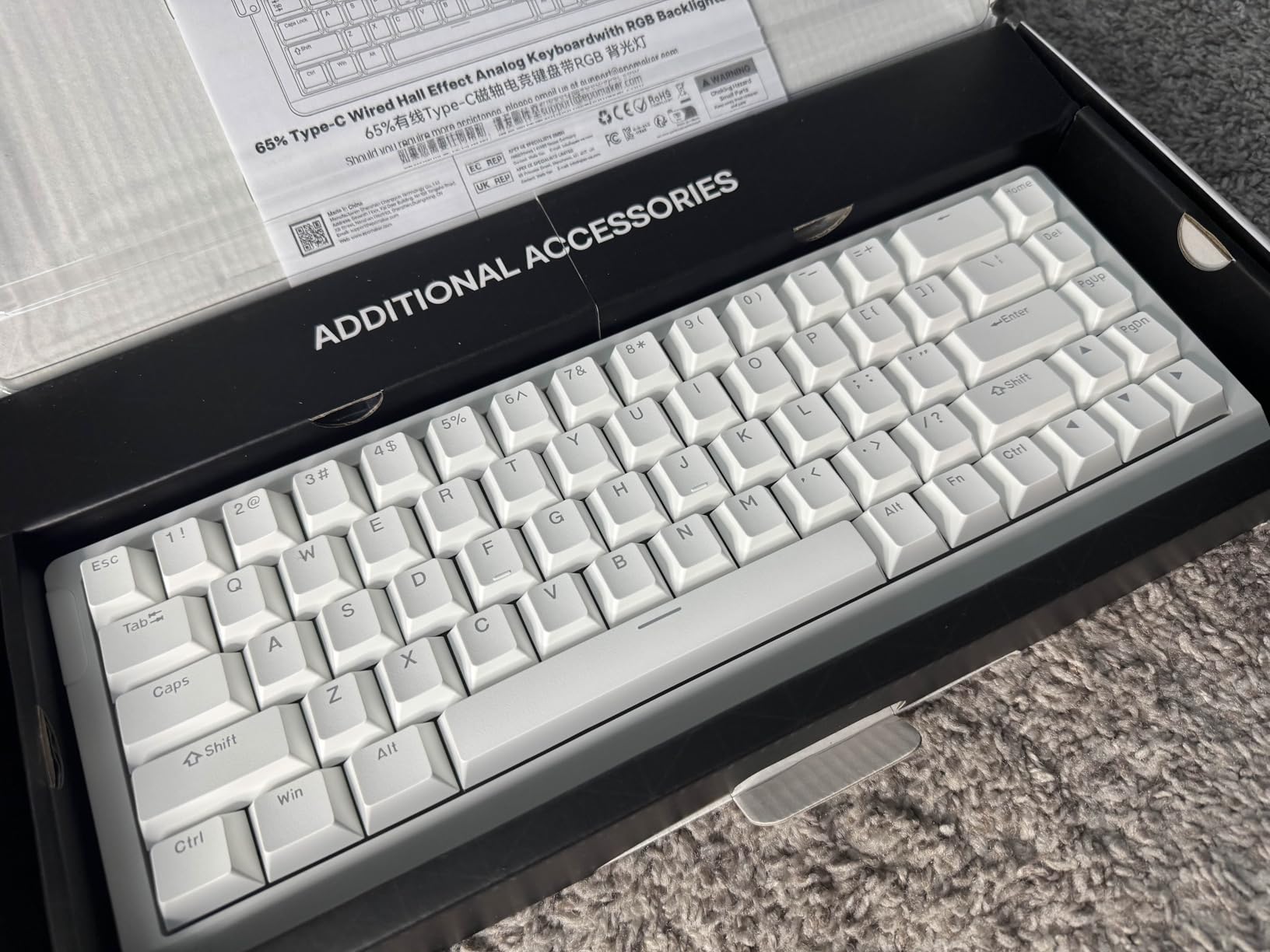 EPOMAKER HE68 Lite Hall Effect Gaming Keyboard, 8k Polling & 128K Scan Rate, 0.005mm Adjustable Trigger, 0.125ms Latency, 5-Layer Sound-Dampened, Snap Key, SOCD, A-RGB, Wired, Mac Software customer photo 1