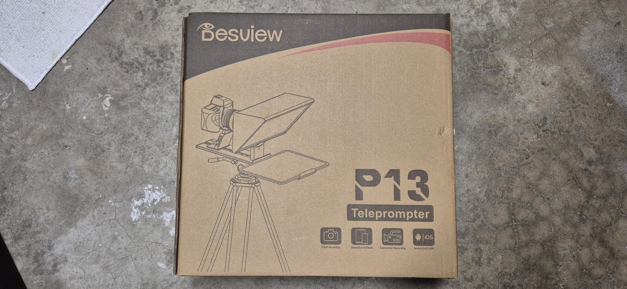 Desview P15 Teleprompter, 15 inch Aluminum Alloy Liftable Teleprompter, High Display Glass, Compatible with iPad Tablet Phone DSLR Camera, No Assembly, Carry Case Included, Great for Video Making customer photo 1