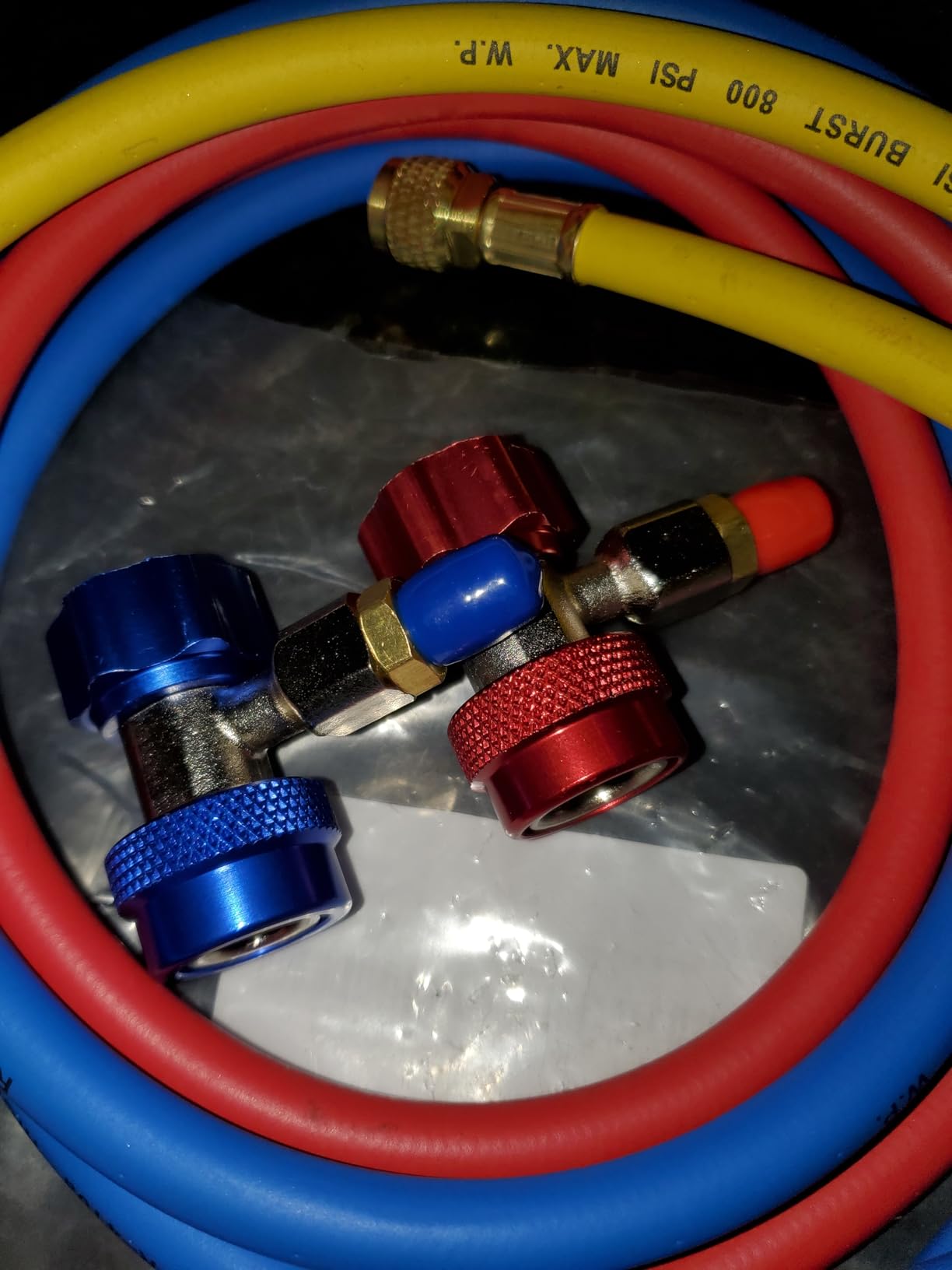 Pipe Freezing Device Assembly - Refrigerant Hose for HVAC Pipe Freezing Kits, 1/4-inch SAE Filling Hose with Fittings customer photo 2