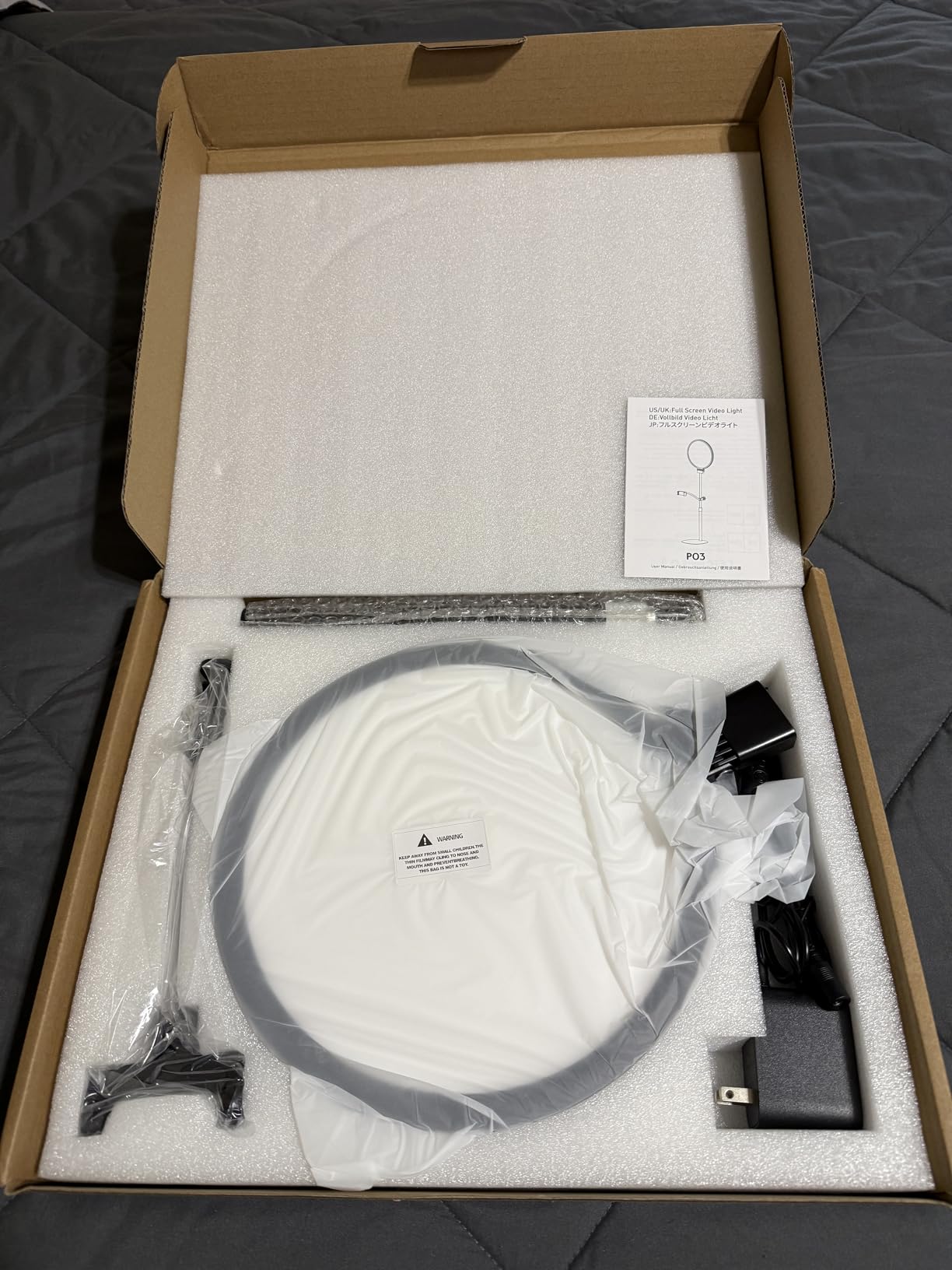 1300 Lumens Ring Light with Stand for Desk, Computer & Laptop - Podcast & Streaming Light with Flexible Phone Holder customer photo 2