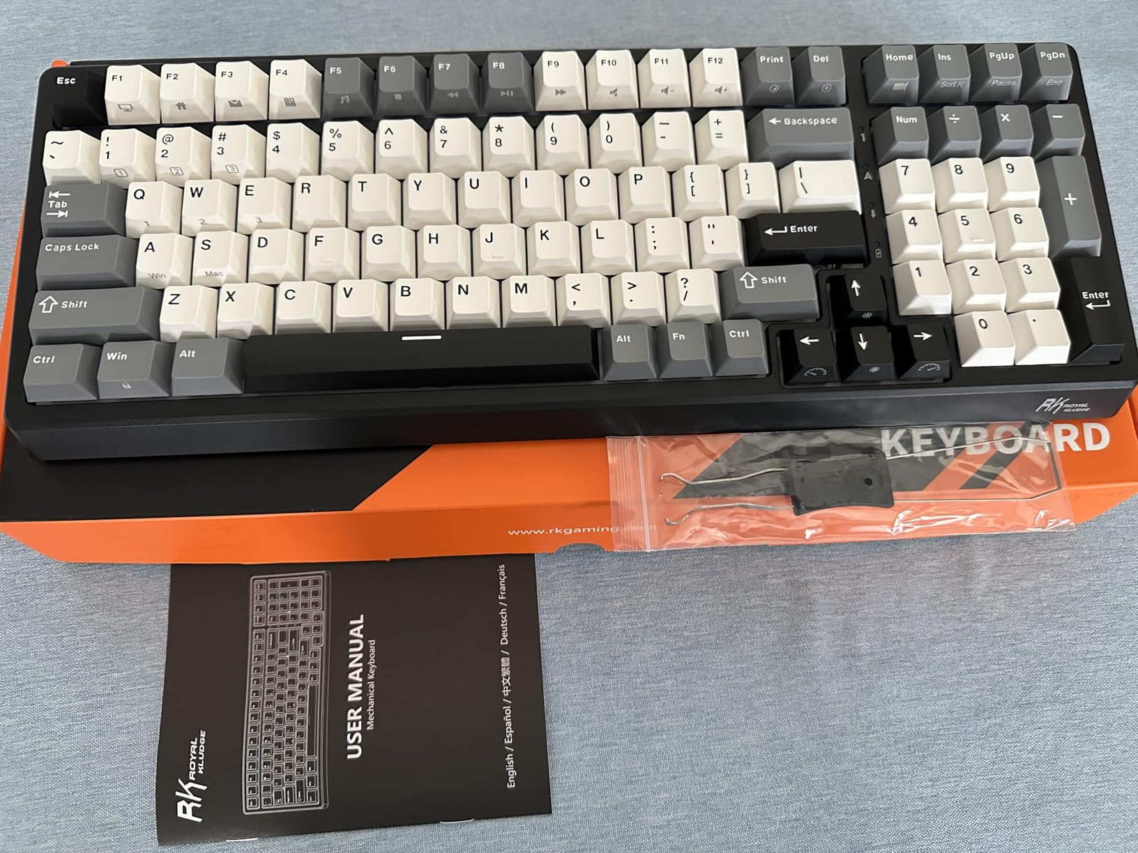 RK ROYAL KLUDGE F99 Wireless Mechanical Keyboard with Number Pad, Tri-Mode Hot Swappable 95% 100 Keys Gaming Keyboard, Customed Silent Switches customer photo 2