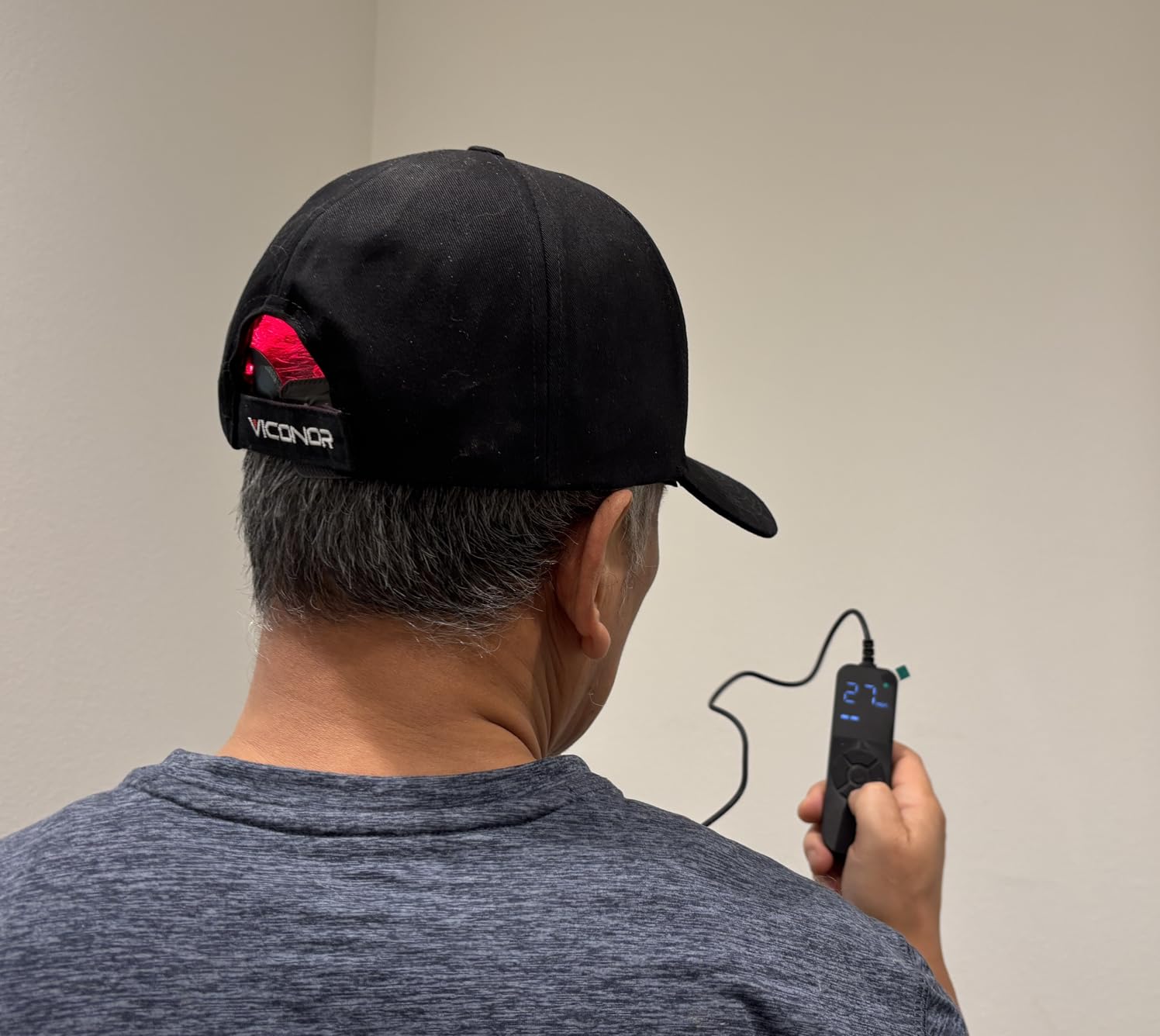 Laser Hair Growth Cap, Red Light theray for Hair, Deep Black Cap customer photo 2