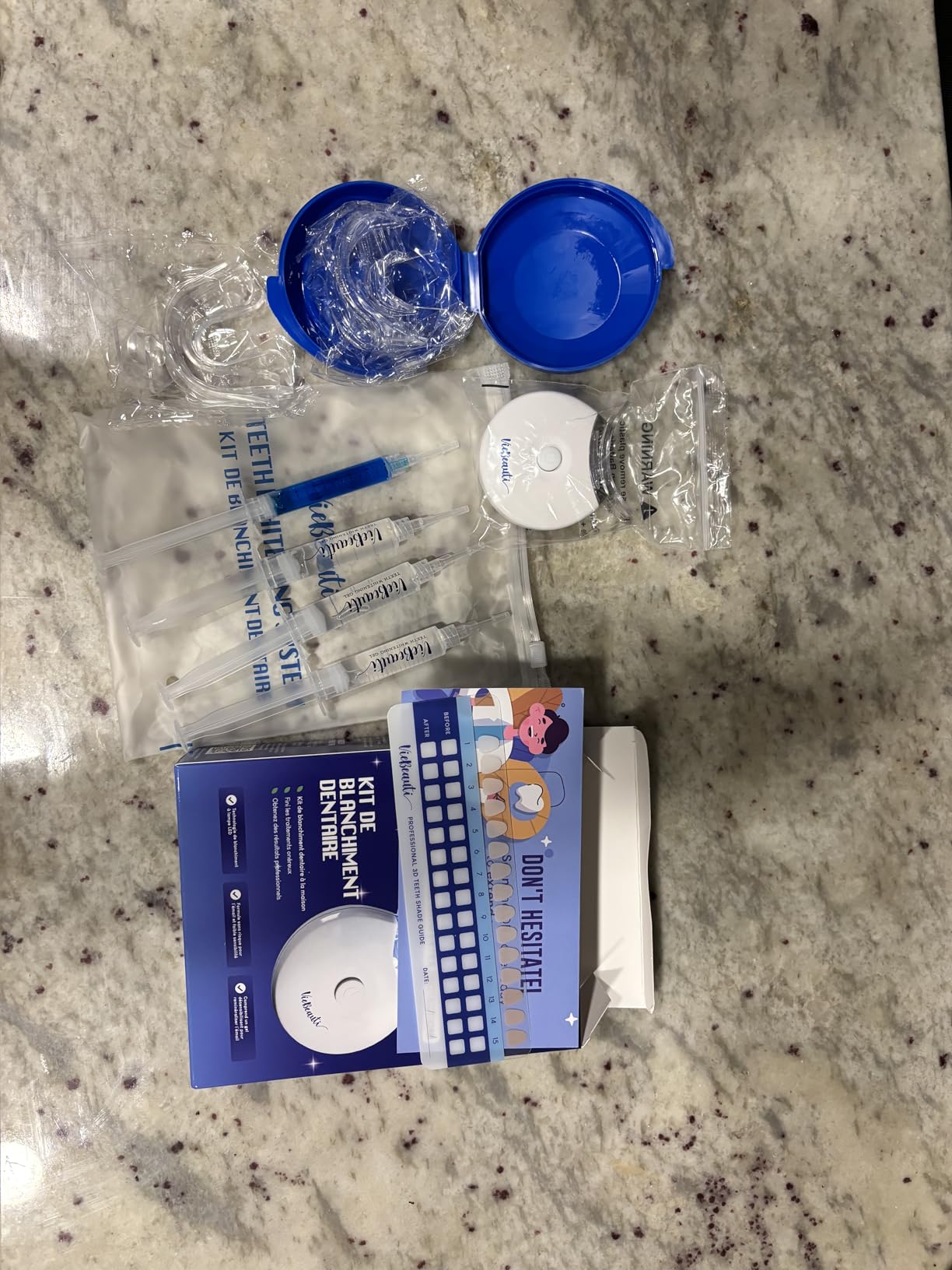 VieBeauti Teeth Whitening Kit with LED Light for Sensitive Teeth, 35% Carbamide Peroxide, Remineralizing Gel for Fast Results Cool Mint customer photo 2