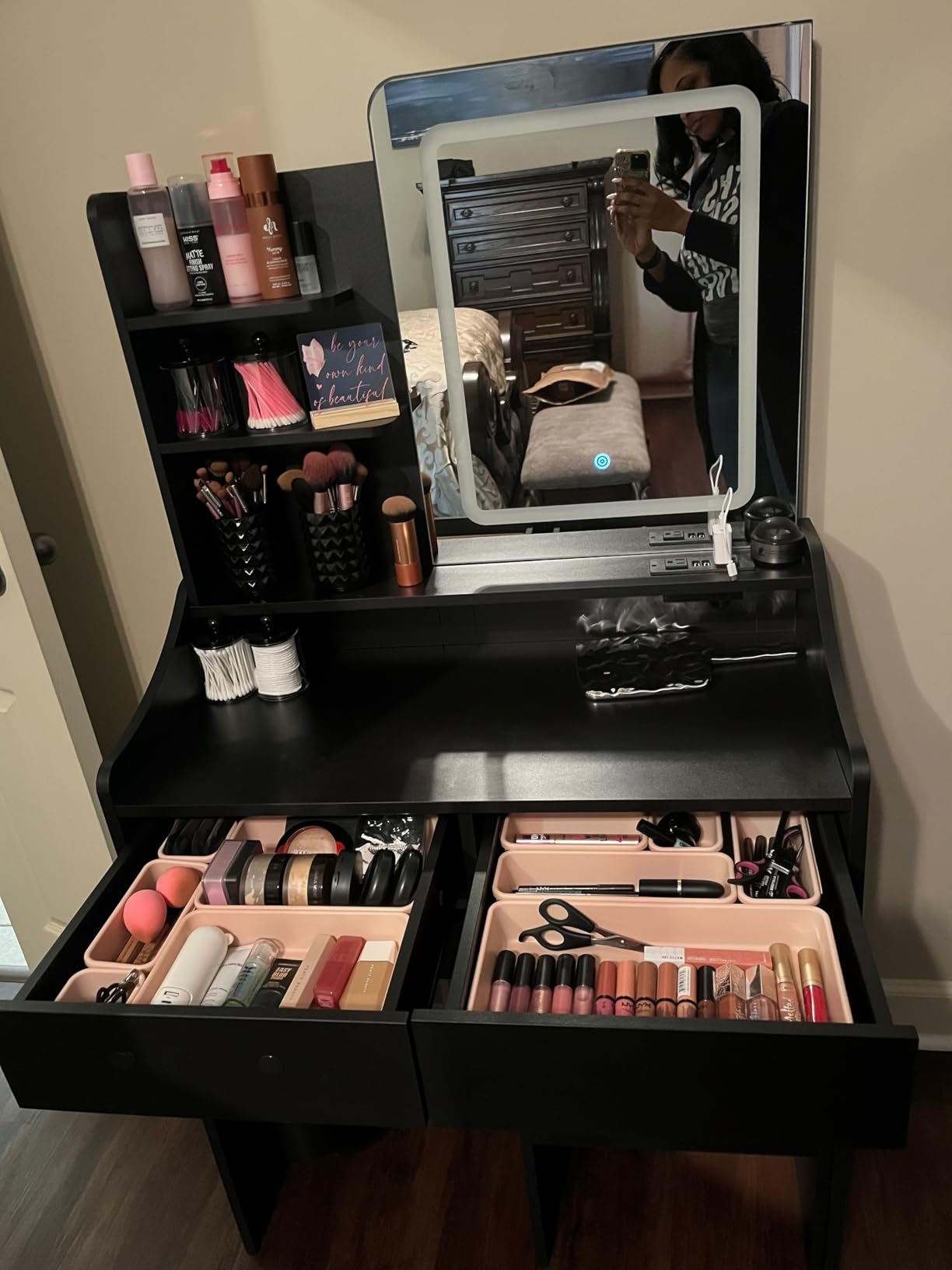 A-LuGei Drawer Organizer, 5Size Makeup organizer, Holds 177 Items Bathroom Organizers and Storage, Organization and Storage, Desk Drawer Organizer for Bathroom Vanity customer photo 1