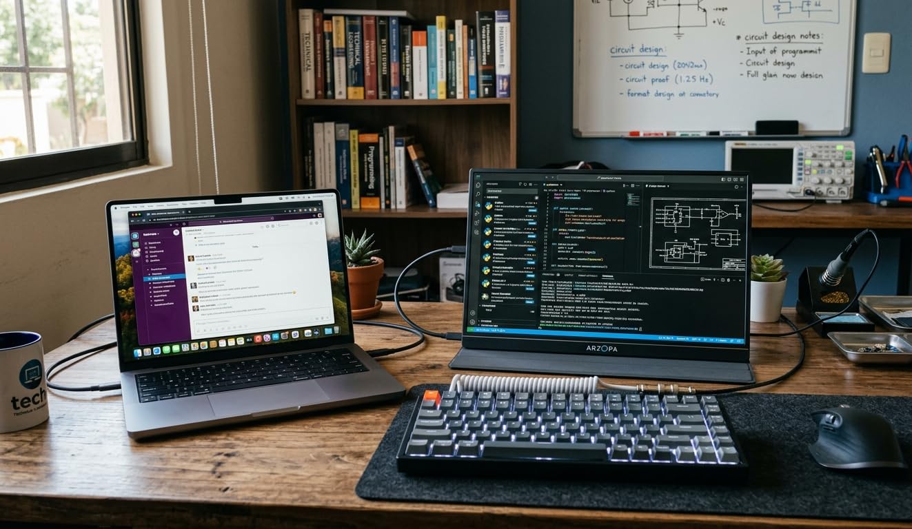 ARZOPA 16.1 inch 180Hz 2.5K Portable Monitor, 2560x1440 QHD 107% sRGB Kickstand Portable Gaming Monitor with HDR, Ultra Slim, Eye Care, External Second Screen for Laptop, PC, PS5, Mac, Xbox-Z3FC customer photo 1