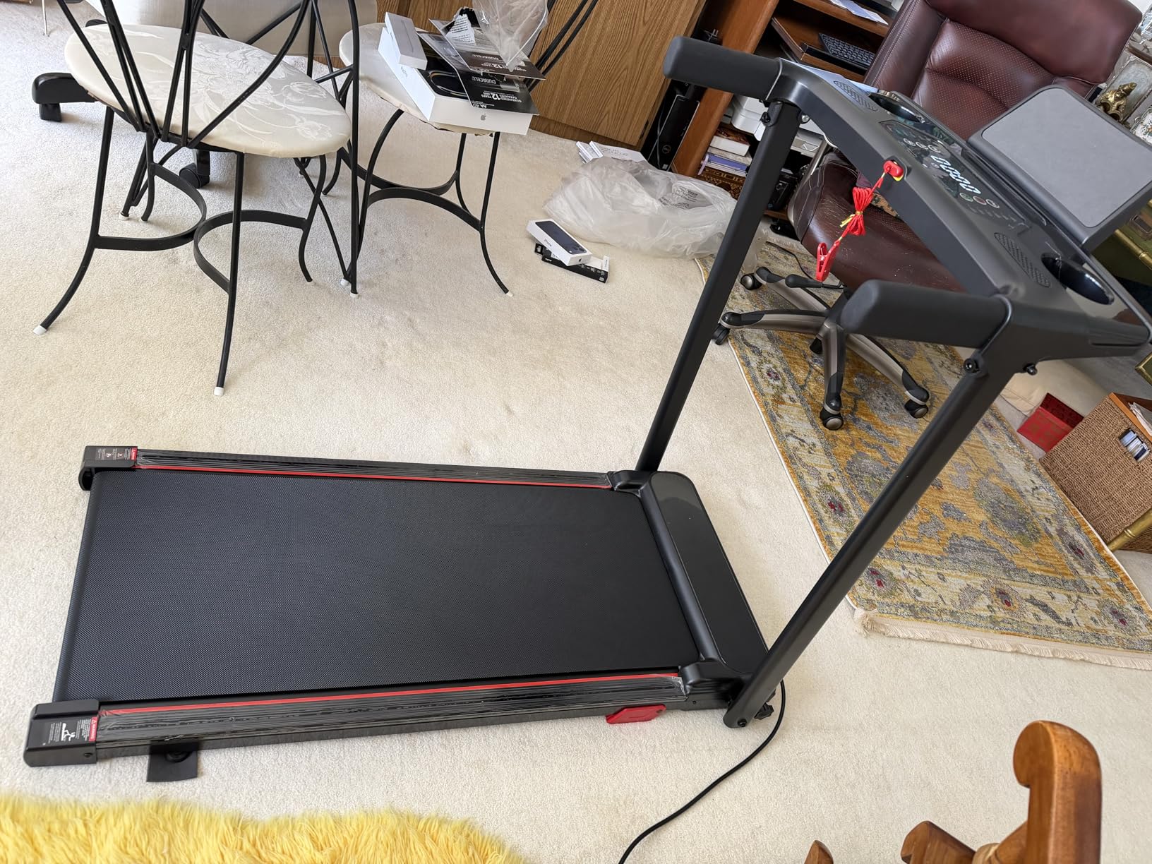 Treadmills for Home 3.0HP Quiet Foldable Treadmill with Incline, Portable Walking Pad with Handle Bar, Walking Pad Treadmill for Running and Jogging with 330 LBS Capacity customer photo 2