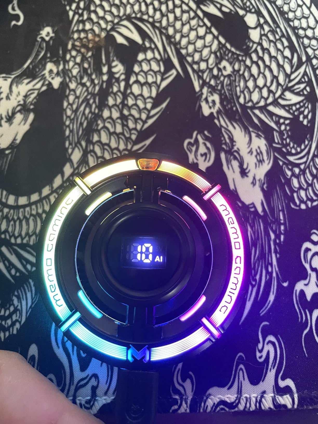 Mag-Safe Phone Cooler for Gaming, Cell iPhone Cooling Fan Hot Weather, Portable RGB Mobile Phone Cooler for iPhone/Android Series customer photo 1