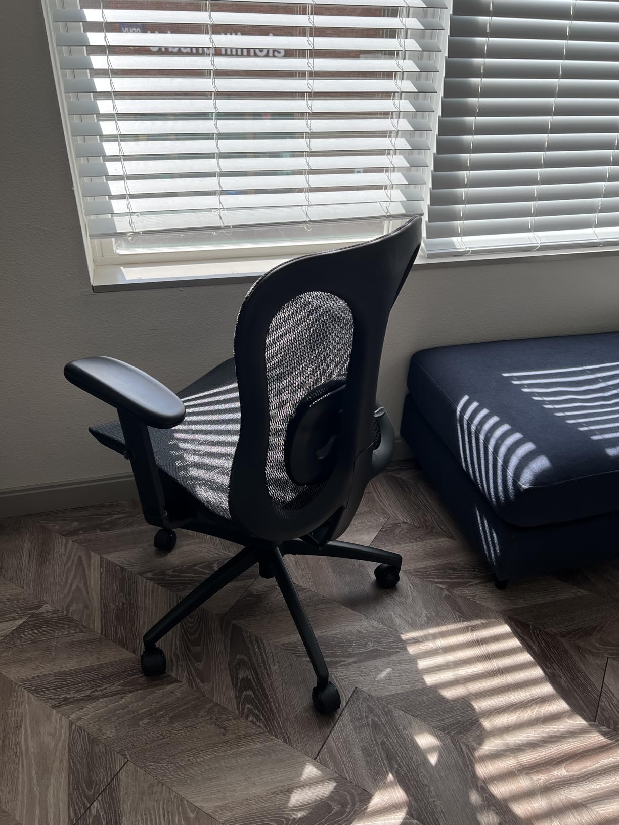 Ergonomic Office Desk Chair, Comfortable Computer Gaming Chair, Breathable Mesh Back & Seat, Adjustable Armrest & Headrest, Lumbar Support, Butterfly Design for Home Office customer photo 2