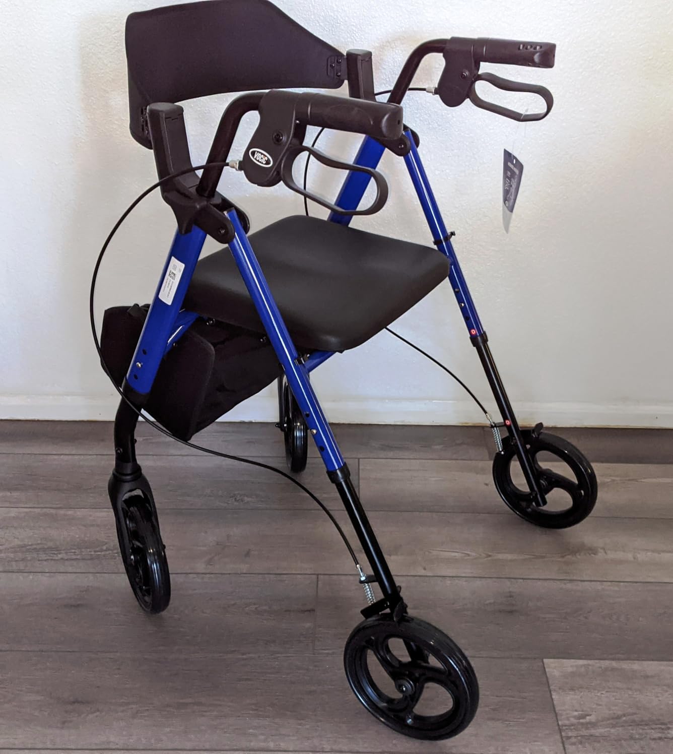 VOCIC Walkers for Seniors, Z21 Rollator Walker with Seat Supports 350lb, 8