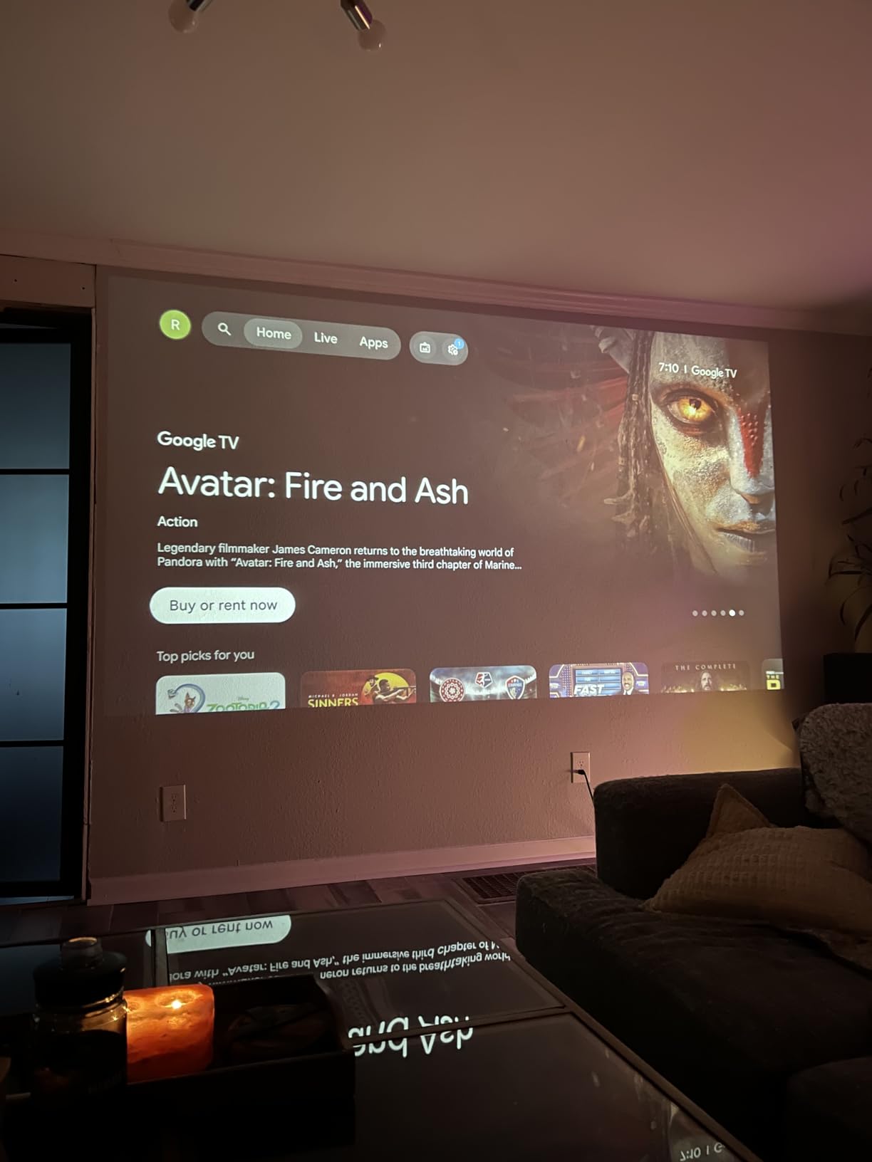 【Official Licensed Google TV】4K Smart Projector with WiFi and Bluetooth, VOPLLS Outdoor Projectors with Dolby/Auto Focus, Portable Movie Phone Wireless Gaming Wifi Proyector for Bedroom/Home/Celling customer photo 1