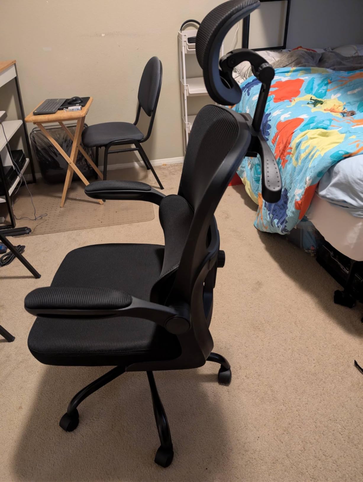AreShark Office Chair Ergonomic Desk Chairs with Adjustable Lumbar Support& Headrest Hanger, High Back Breathable Mesh Chair with Wheels, Rolling Swivel Comfy Task Computer Chair for Home Work Gaming customer photo 2