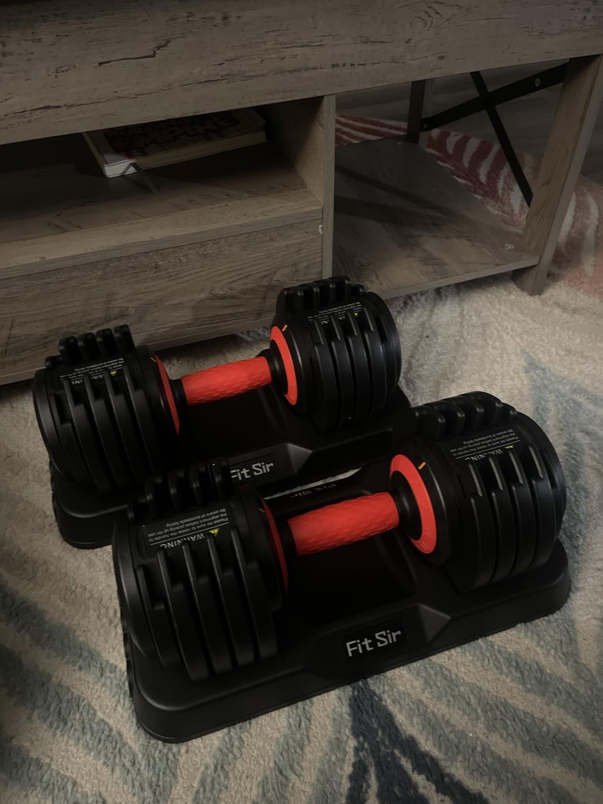 Adjustable Dumbbell Set, 10-in-1 25LB/55LB Adjustable Dumbbells with Safe Locking System, Enclosed Storage Tray, 1 Sec Fast Adjustment customer photo 1