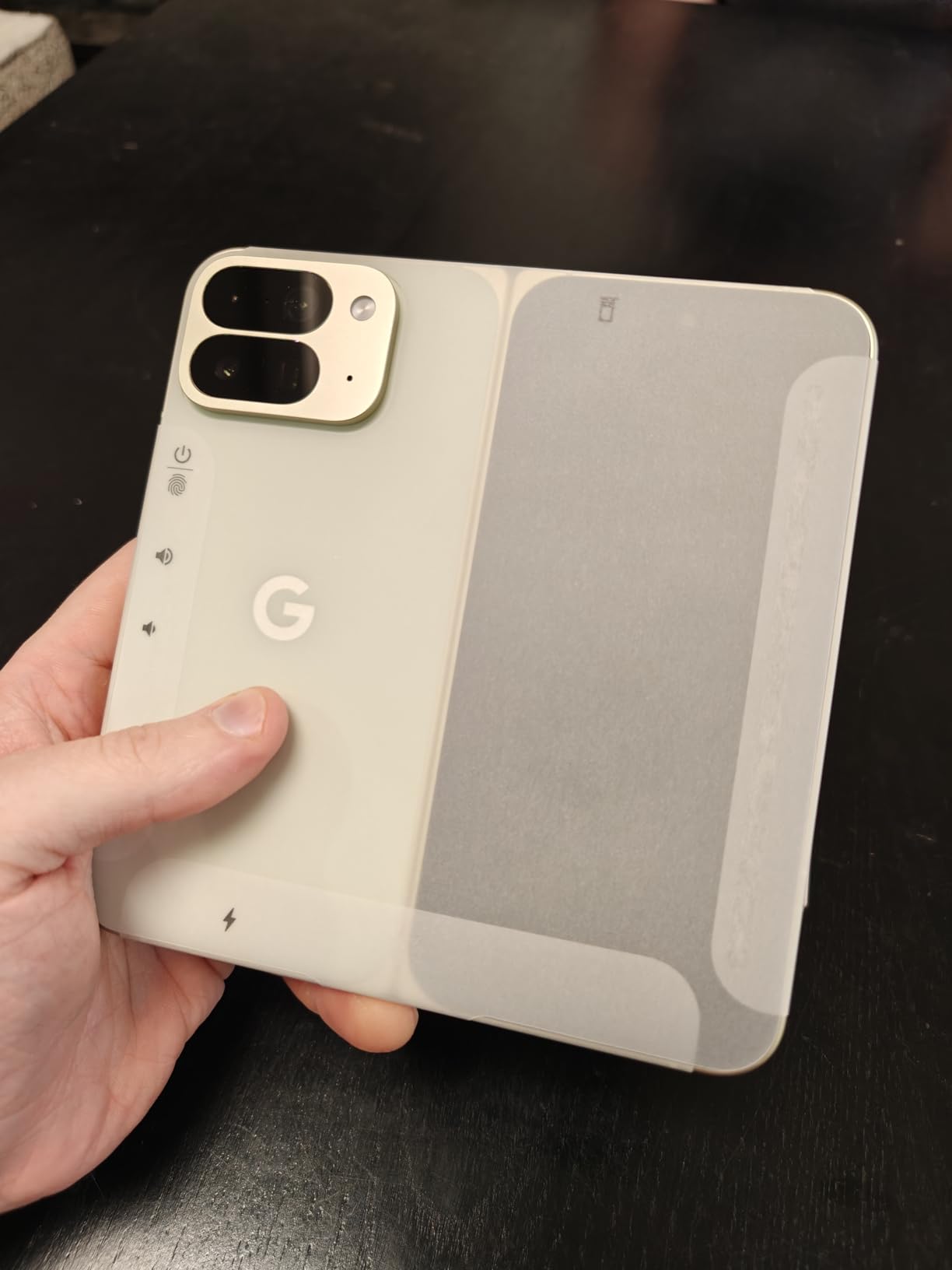 Google Pixel 10 Pro Fold - Unlocked Android Smartphone - Gemini AI Assistant - Advanced Triple Rear Camera System - 24+ Hour Battery - Foldable Display - Moonstone - 512 GB (2025 Model) customer photo 2
