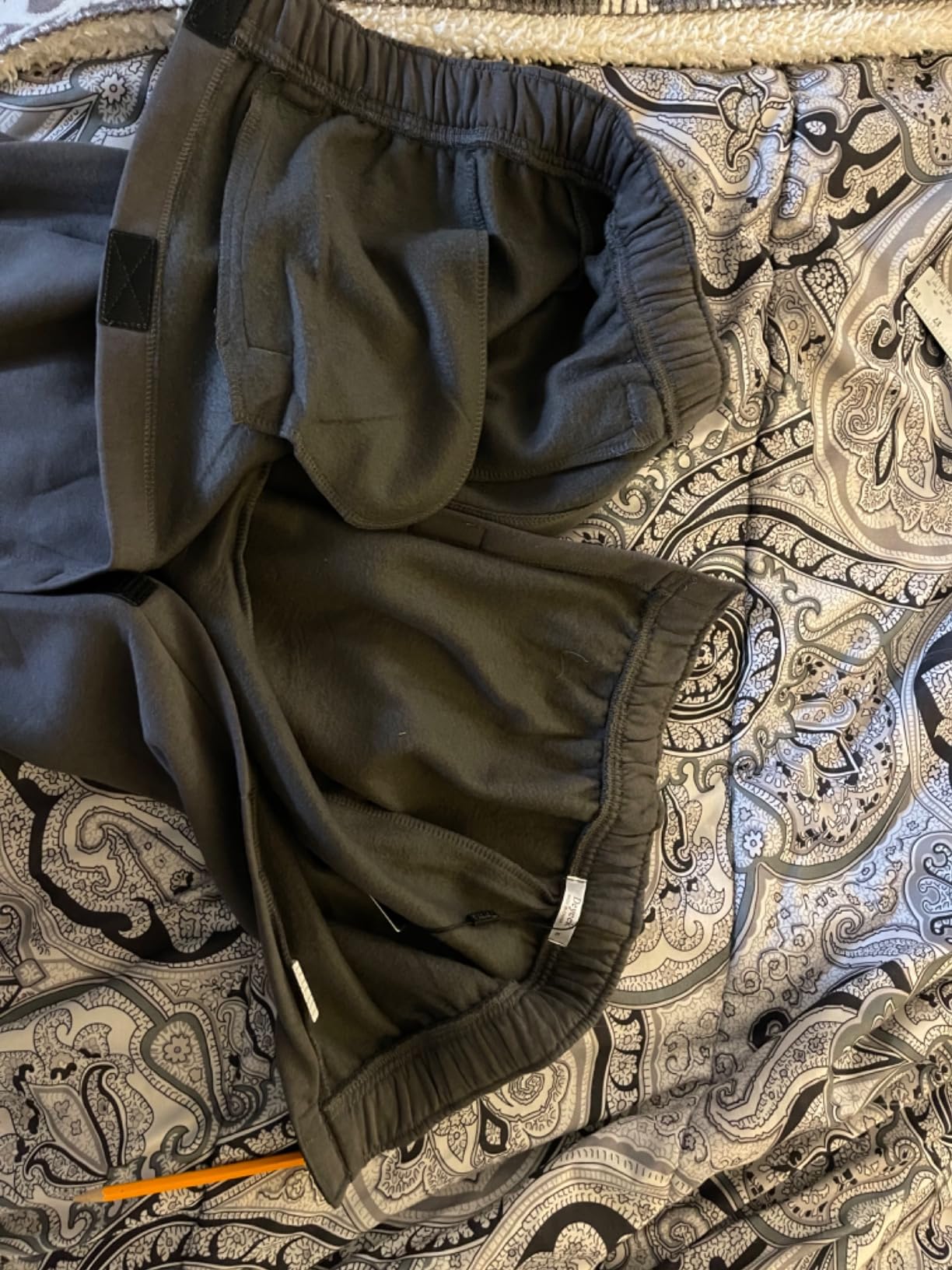 Deyeek Mens Fleece Tear Away Pants Loose Fit Post Knee Replacement Surgery Pants Breakaway Sweatpants Side Snap with Pockets customer photo 2
