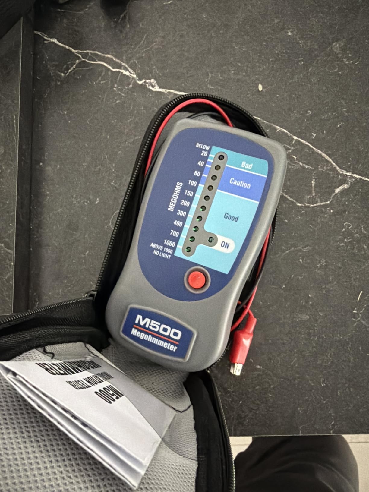 M500 Megohmmeter, Compatible with Supco M500 Megohmmeter, 500 Volts Megohmmeter, M500 Megger Tester Measures Up to 1000 Megohms, Ideal for HVAC Compressor Tester and Home Improvement Use customer photo 1