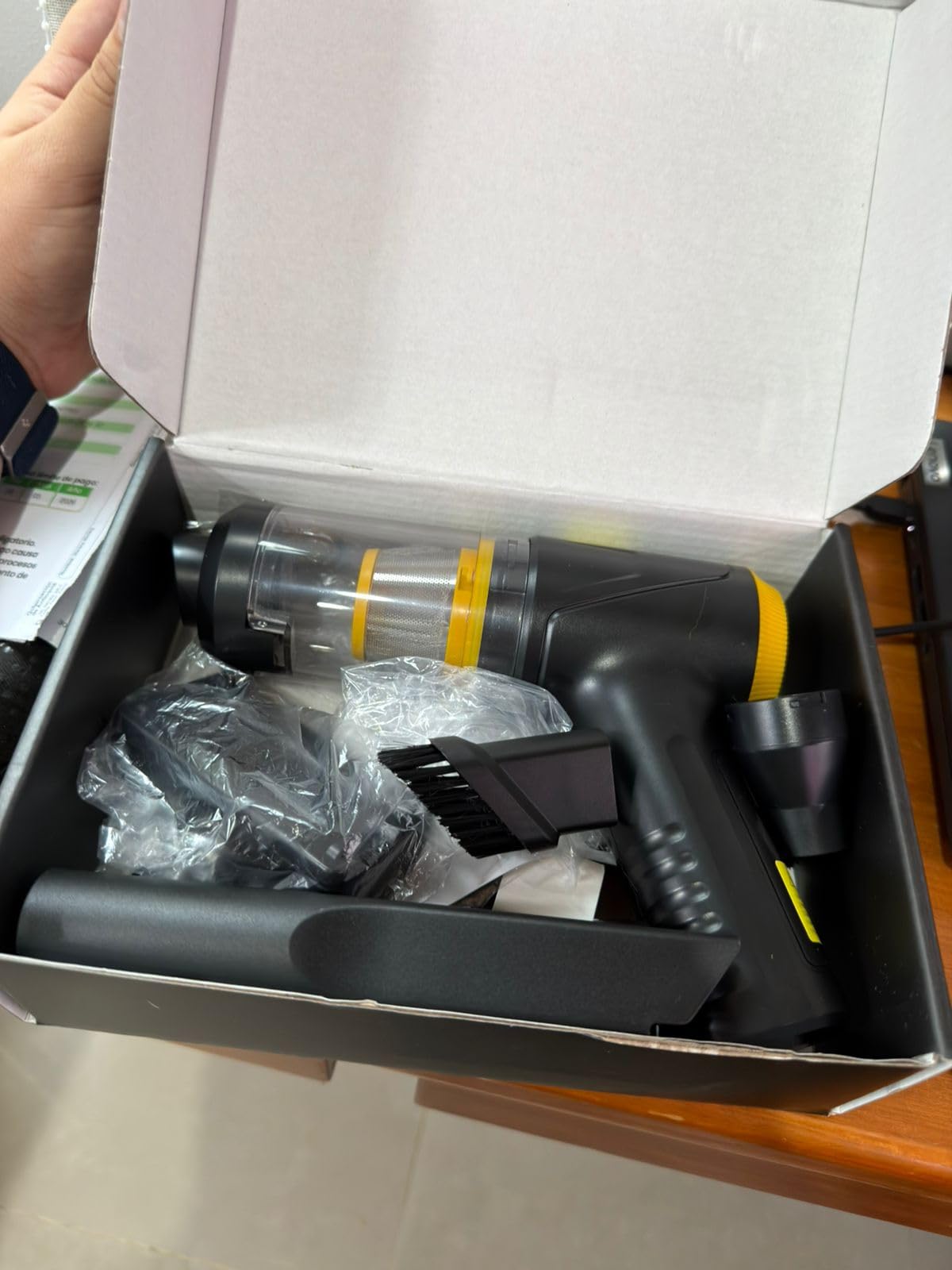 Handheld Vacuum Cleaner 21000Pa Suction with Brushless Motor, 4-in-1 Portable Mini Car Vacuum with 2 Suction Modes, Cordless Vacuum with LED Light, Type-C Charge for Car, Office Desk, Keyboards customer photo 2