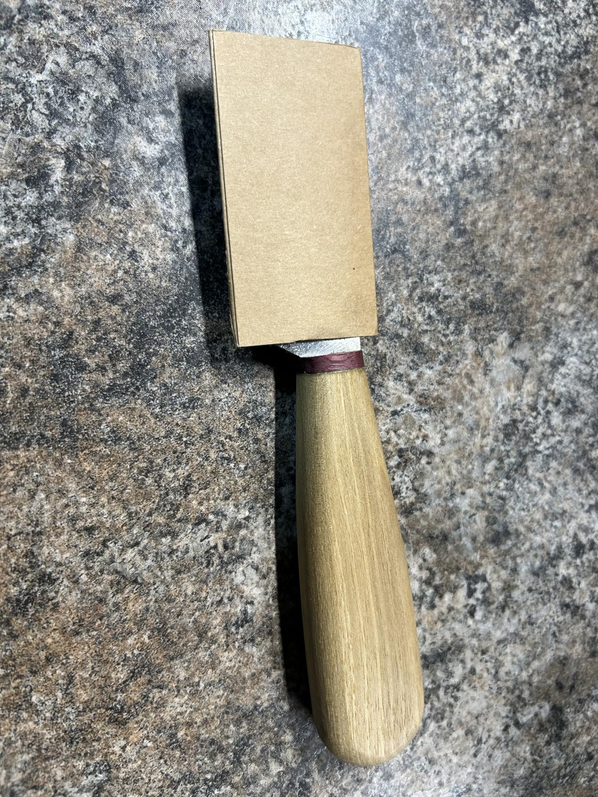 Shkira Straight Leather Knife - Professional Leathercraft Knife for Strap Cutting, Edge Trimming & Pattern Work - High Carbon Steel Tool with Wooden Handle customer photo 2