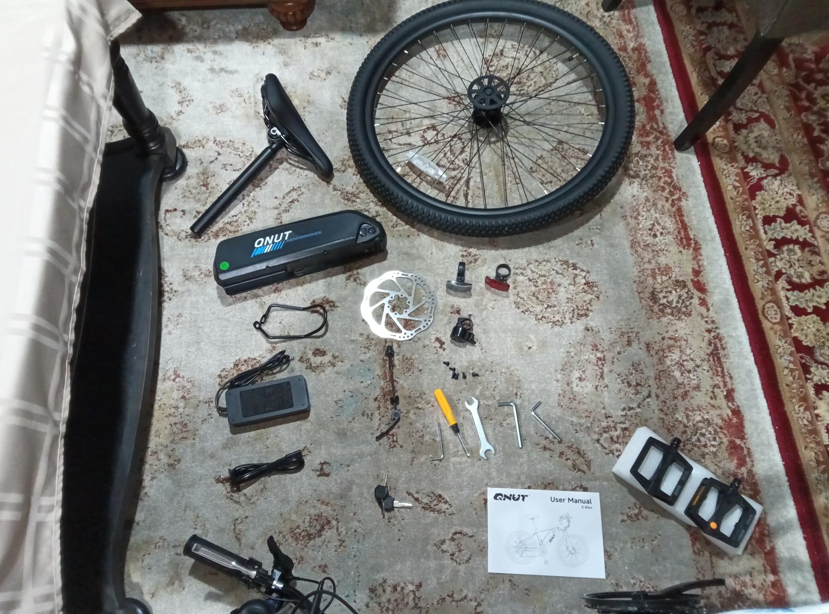 QNUT Electric Bike for Adults & Teens - 350W 26